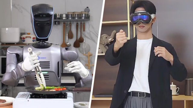 Çində internetlə idarə olunan robot kompleks şam yeməyi hazırladı