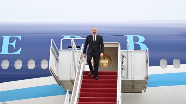 İlham Əliyev ABŞ-a işgüzar səfərə yollandı - FOTO