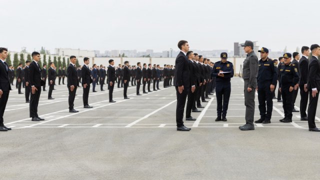 Daxili işlər naziri sıra baxışı keçirdi - FOTO/VİDEO