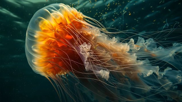 Okeanın nəhəng canlısı: Bir tonluq meduza..