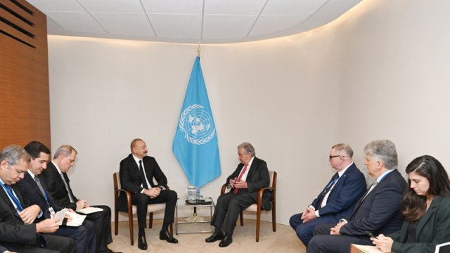 İlham Əliyev BMT-nin Baş katibi ilə görüşdü - FOTO