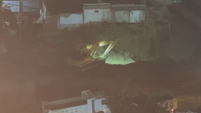 Yasamalda tikinti şirkəti qanunlara məhəl qoymur, gecə vaxtı iş aparır - VİDEO