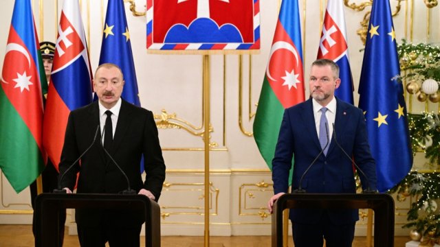 Azərbaycan və Slovakiya prezidentləri mətbuata bəyanatlarla çıxış etdi - YENİLƏNİB