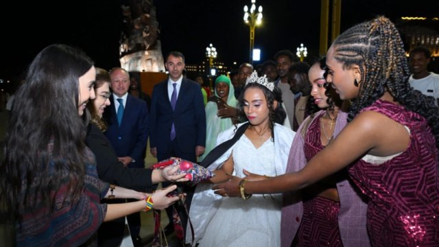 Leyla Əliyeva Əddis-Əbəbədə Adva Zəfər Muzey Kompleksində olub