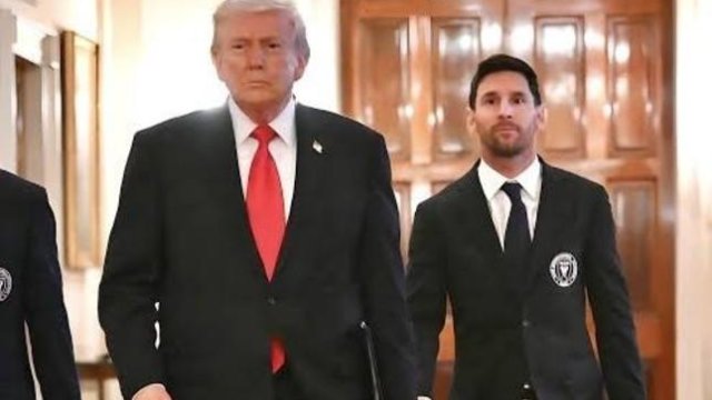 Messi Trampla görüşdü