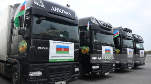 Azərbaycandan İrana növbəti humanitar yardım yola salınır - FOTOLAR