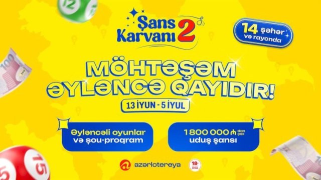 &ldquo;Azərlotereya&rdquo; ilə möhtəşəm əyləncə geri qayıdır!