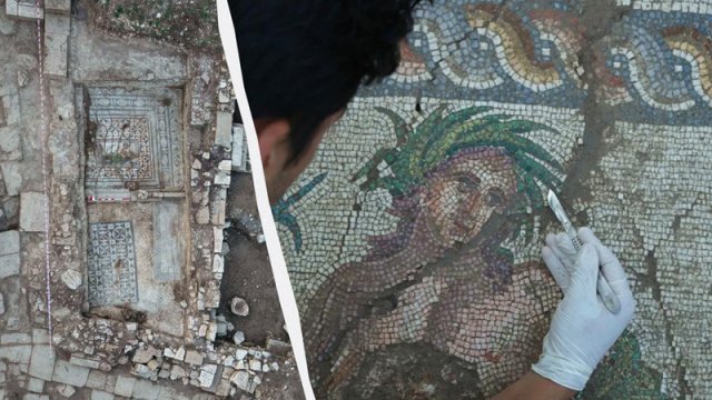 Qədim Türkiyə şəhərində 1800 illik nadir mozaika aşkar edildi