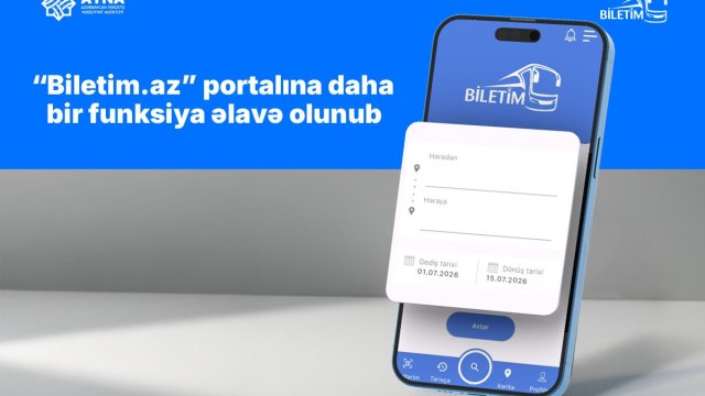&ldquo;Biletim.az&rdquo; portalına daha bir funksiya əlavə olunub