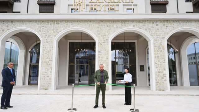 "Xankəndi" hotelinin açılışında iştirak etdi - FOTO