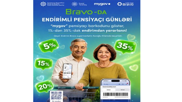 ƏƏSMN-in həyata keçirdiyi Sosial Tərəfdaş Layihəsi çərçivəsində "Endirimli Pensiyaçı Günləri" kampaniyası keçiriləcək!