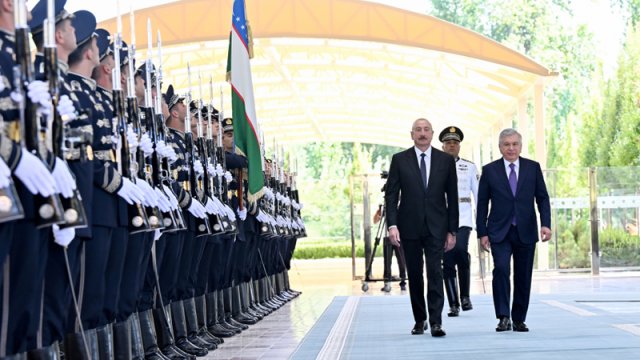 Daşkənddə İlham Əliyevin rəsmi qarşılanma mərasimi oldu - FOTO