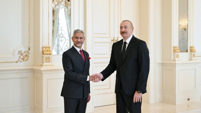 Prezidentin sosial şəbəkə hesablarında Hindistanın XİN rəhbərini rəsmi qəbul etməsi ilə bağlı videoçarx paylaşıldı

